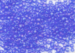 Бисер Япония круглый 11/0 10г 0178F сапфир матовый, радужный прозрачный