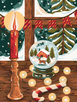 " ФРЕЯ" PNB/ PMC- 065 Набор для раскрашивания по номерам 40 х 30 см " Рождество у окна" 