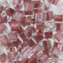 Бисер Япония "TOHO" CUBE 3 мм 5 г №0267 гр.розовый/радужный
