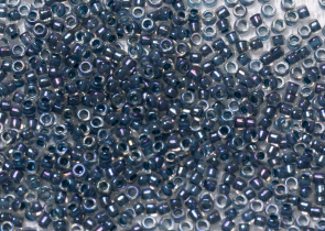 Бисер Япония круглый 11/0 10г 0188 хрусталь/капри глянцевый, окрашенный изнутри