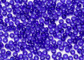 Бисер Чехия круглый 06/0 50г 30100h прозрачный темно-синий квадратное отверстие
