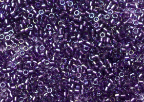 Бисер Япония MIYUKI Delica цилиндрический 11/0 5г DB-1756 искрящийся пурпурный аметист радужный с цветной линией